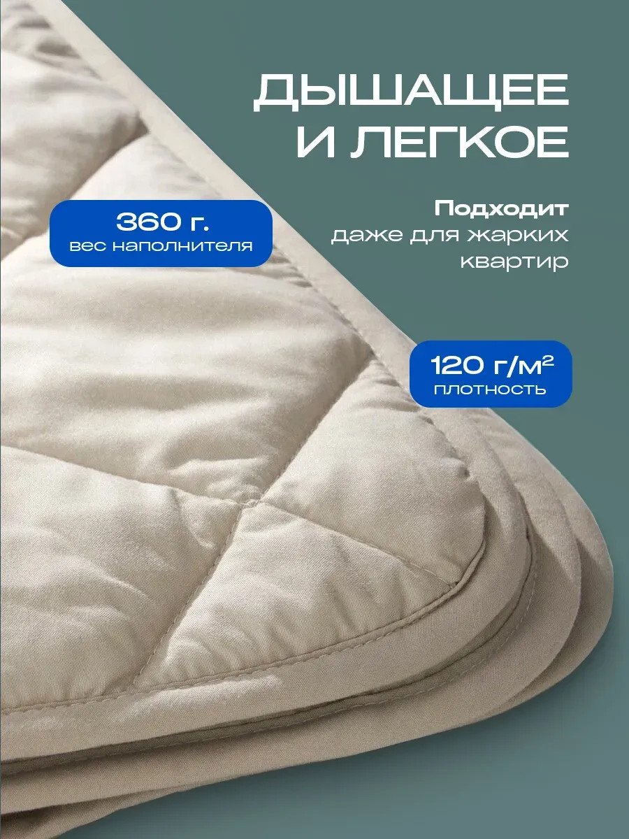 Одеяло 1.5 спальное всесезонное 150х200 облегченное Икеа