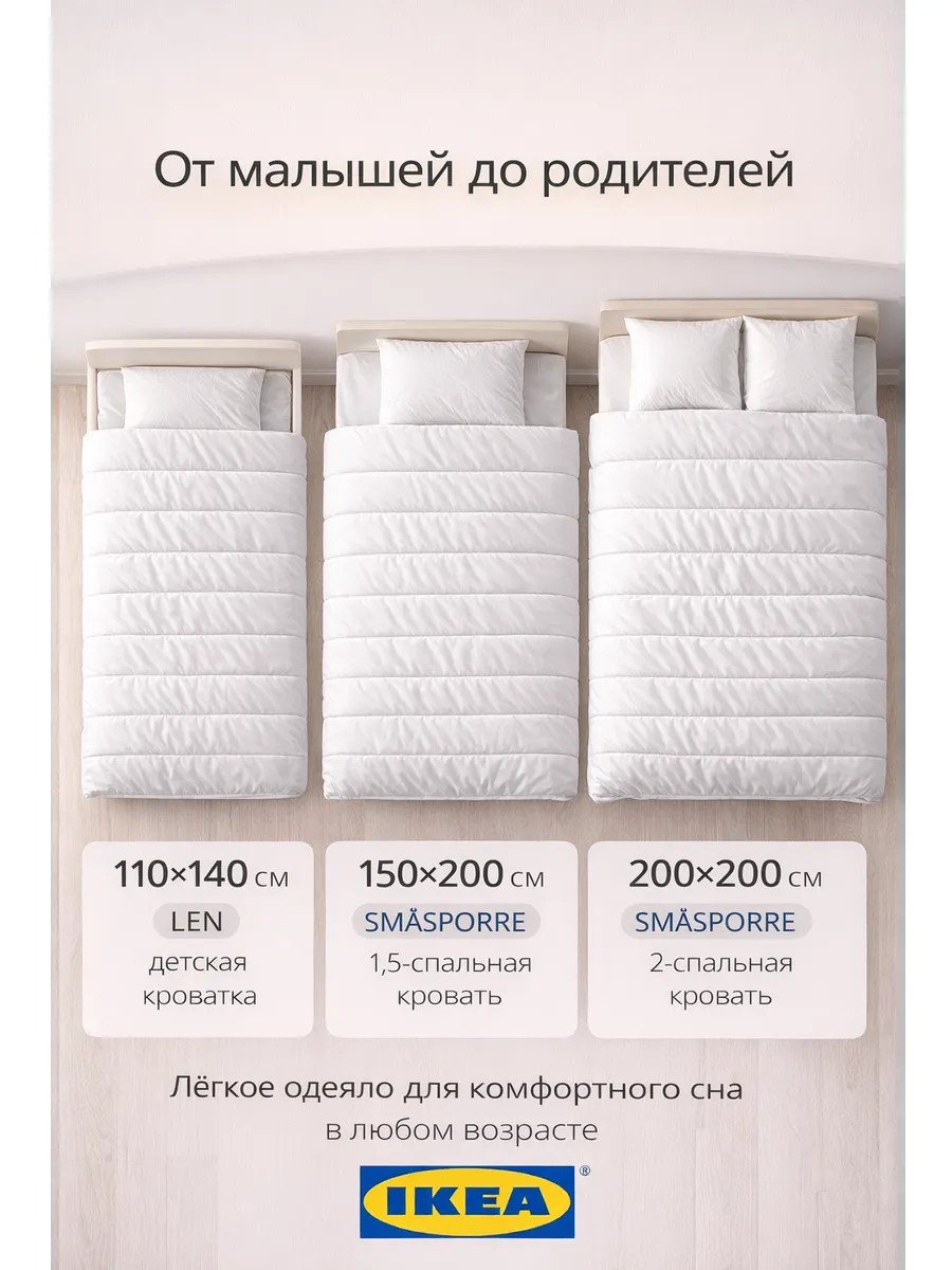 Одеяло детское 110х140 всесезонное Икеа